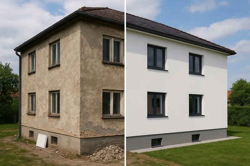 Rodinný dům před energetickou rekonstrukcí a po ní